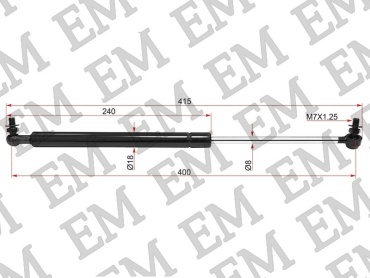 EM E-65471-VB000-M для Nissan Safari/Patrol 1997-2010 черный