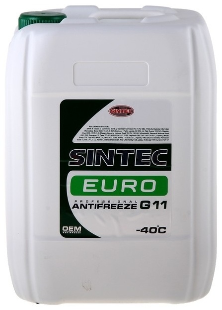 Купить Антифриз SINTEC Euro G11 зеленый 10 л в Алматы – Магазин на Kaspi.kz