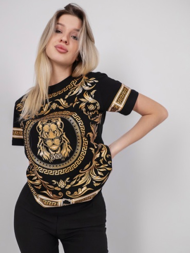 Футболка Black Star Wear черный, золотистый