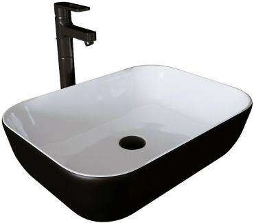 Раковина Grossman GR-4042BW накладная квадратная 35.50х35.50 см, фаянс