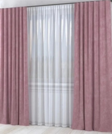 Комплект Nazok Interiors 400x280 см 2 шт, петек, розовый
