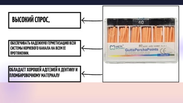 Гуттаперча Guttapercha Points O6tager 40 размер для пломбирования