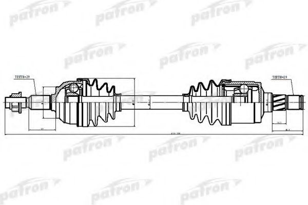 PATRON полуось PDS0621