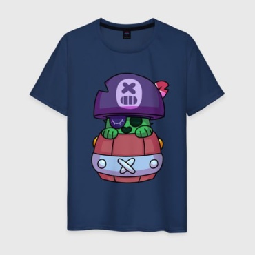 Футболка Бравл Старс Спайк Дэррил Brawl Stars TMH_TREND.KZ синий