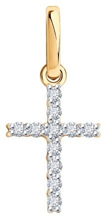 Крестик Diamant 51-230-02047-1 вес 0.61 г золото, бриллиант