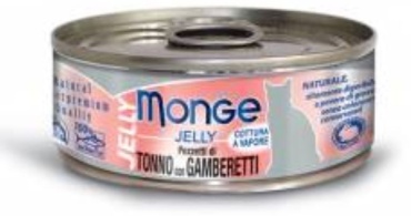Monge кусочки в желе креветки, тунец 80 г 1 шт