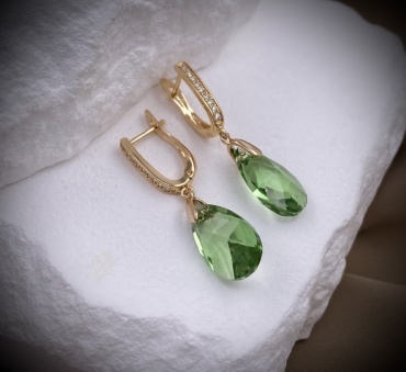 Серьги Xuping Jewelry медицинское золото, кристаллы Swarovski