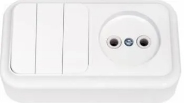 Выключатель клавишный Bylectrica 3В-РЦ-525, белый