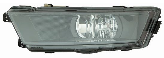 Фара противотуманная (Слева/ Чёрная) Skoda Rapid 12-17
