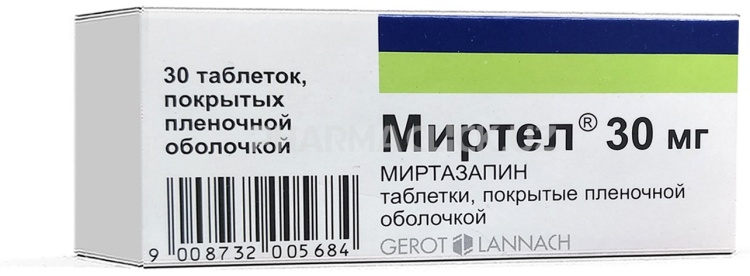 МИРТЕЛ 30мг N30 таб п.п.о.