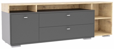 ТВ-тумба напольная Мебель Азии Ланс K202, 171x56.3x43 см, серый