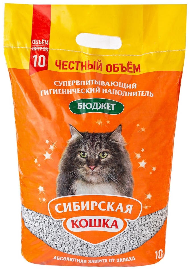 Купить Наполнитель Сибирская Кошка Бюджет впитывающий 10 л в Алматы ...