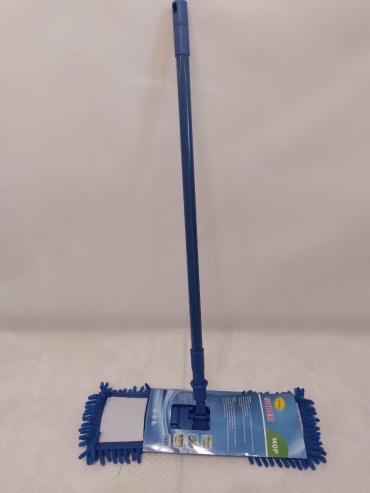 Швабра для пола MOP, материал насадки: микрофибра, синий