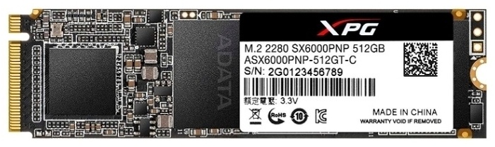 ADATA XPG SX6000 Pro ASX6000PNP-512GT-C 512GB