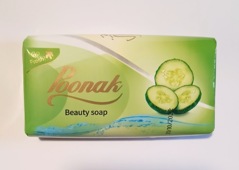 Кусковое мыло туалетное Poonak с ароматом огурца 125 г