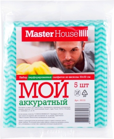 Тряпка универсальная Master House Мой аккуратный 60133 5 шт, вискоза
