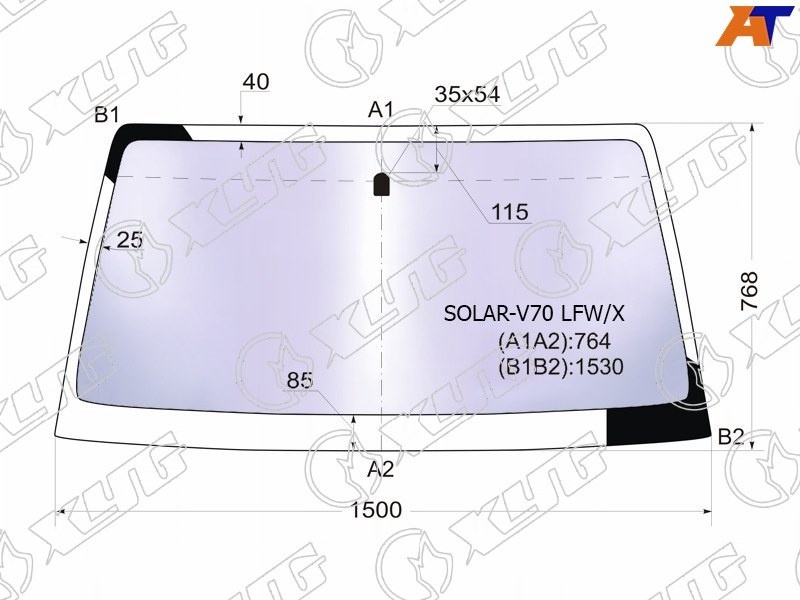 XYG V70LFWX лобовое для Mitsubishi Pajero 1999-2006