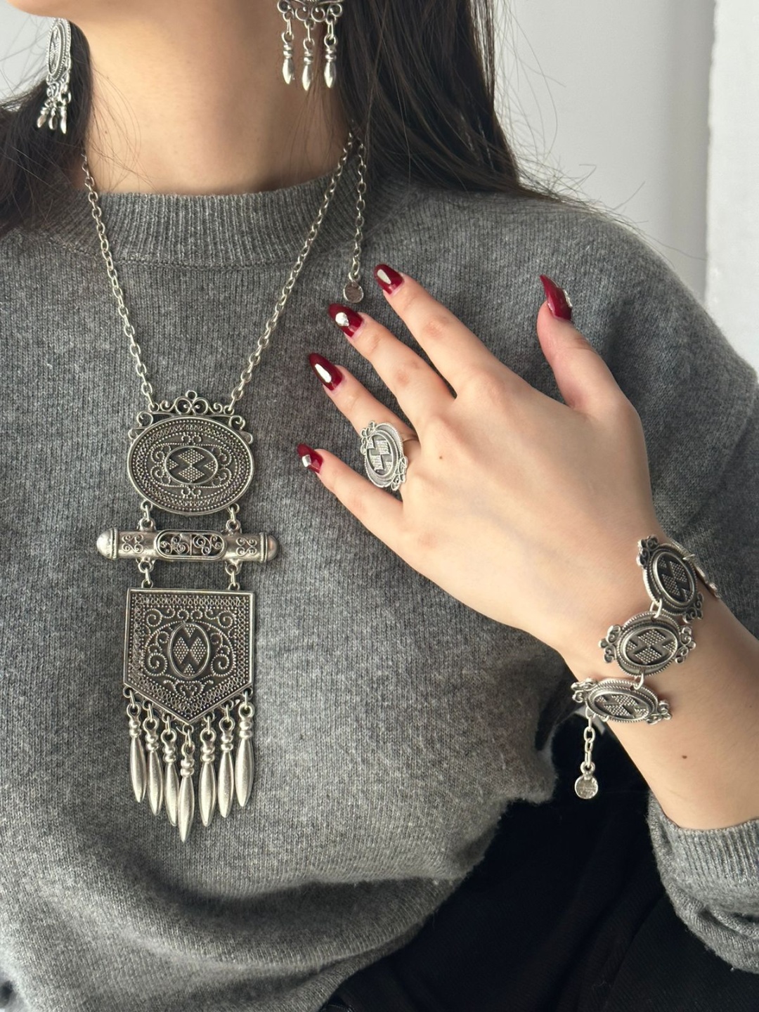 Zhannura Jewellery бижутерный сплав, без вставок