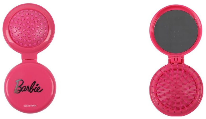 Расческа массажная складная с зеркалом Barbie Collection MINISO