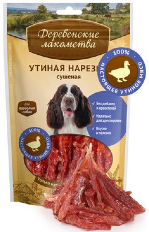 Купить Лакомство Деревенские лакомства утиная нарезка сушеная 100 г в ...
