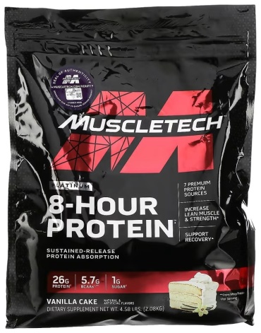 MuscleTech Platinum 8-Hour Protein ваниль 2090 г