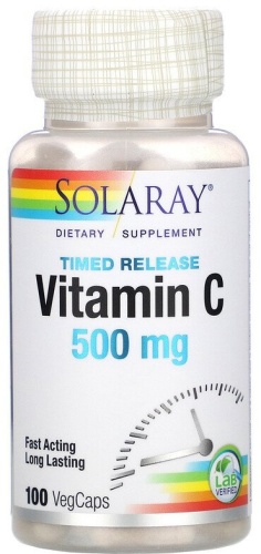Solaray БАД Timed release Vitamin C 500 mg 100 капсул