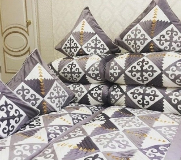 Курак корпе комплект корпе с подушками 220x80, вата, серый