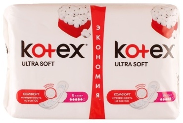 Kotex прокладки Ultra Soft Super Duo 16 шт