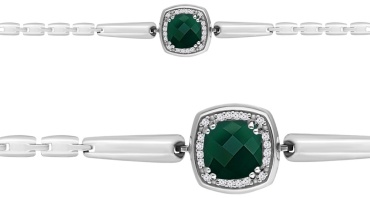 AQUAMARINE 7443609А длина 17 см, вес 6.03 г серебро, плетение якорное