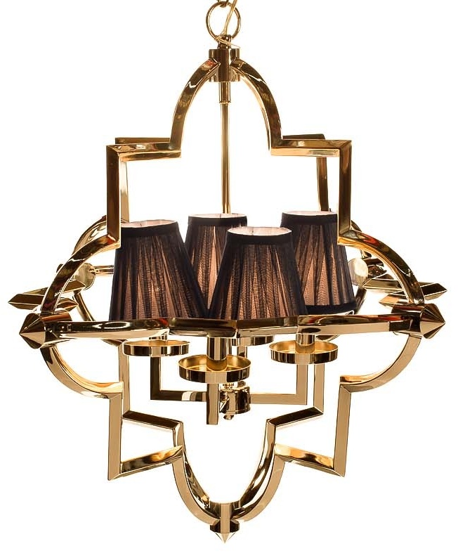 Светильник потолочный Garda Decor E14 40 Вт черный, золотистый