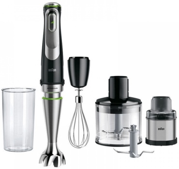 Блендер погружной Braun MQ 9138 черный, серебристый