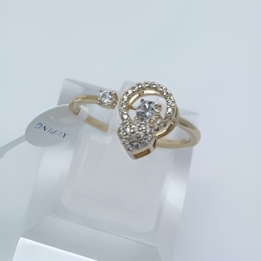 Кольцо Xuping Jewelry размер 18 бижутерный сплав, ювелирный сплав, медицинское золото, кристаллы Swarovski