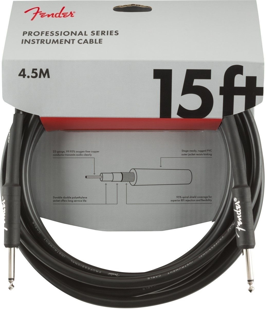 Кабель Fender Professional Series 099-0820-021 4.5 м черный