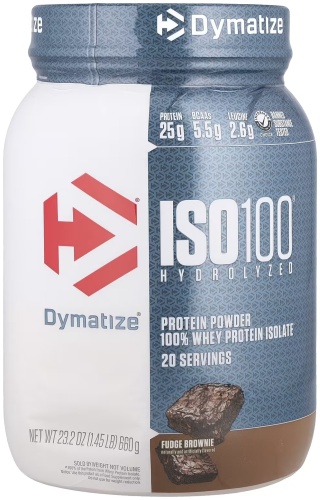 Dymatize ISO100 Hydrolyzed 100% Whey Protein Isolate брауни 660 г