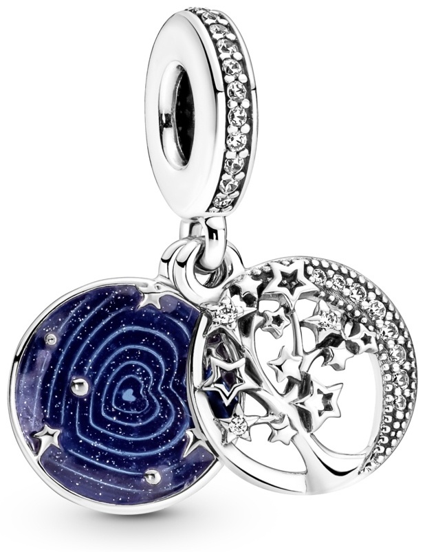 Шарм PANDORA «Дерево и луна» 799645C01 вес 3,22 г серебро, цирконий
