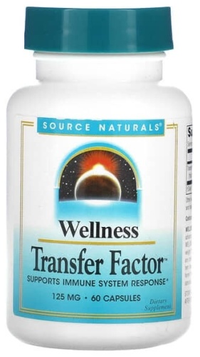 Source Naturals Wellness, Transfer Factor, 125 мг капсулы 60 шт