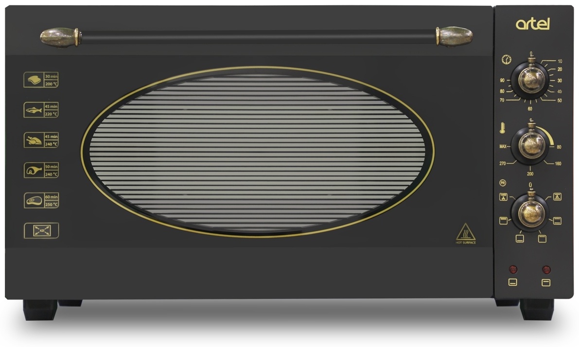 Купить Настольная электропечь Artel MD 4218 L RETRO черный в Алматы ...