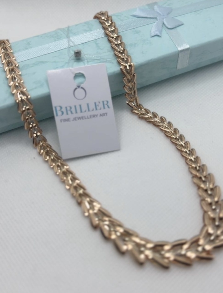 Колье BRILLER 09800091BBRR длина 55 см вес 10.31 г золото, без вставок