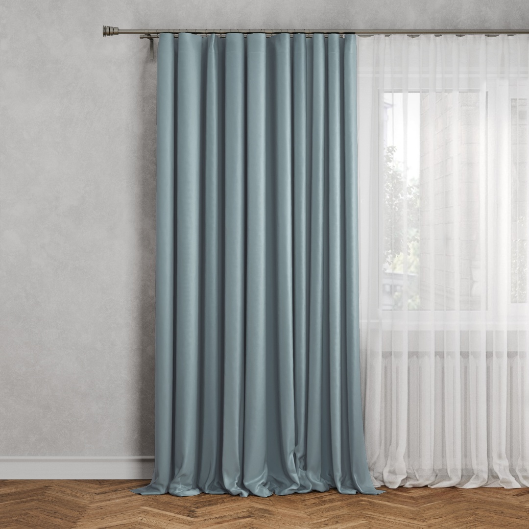 Портьеры Столица текстиля 200x300 см 1 шт, полиэстер, зеленый