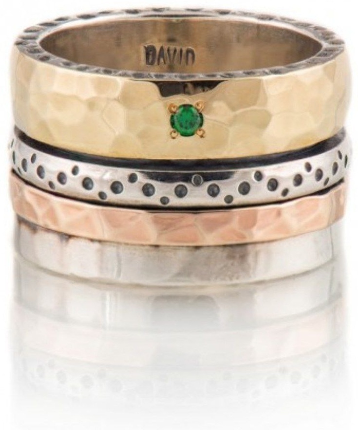 DAVID R3600B размер 22.5 вес 15 г серебро, золото, шпинель