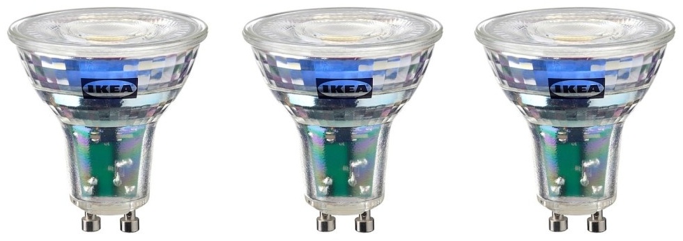 IKEA 3W GU10, светодиодная, холодный белый