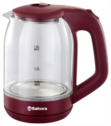 Электрочайник Sakura SA-2736R бордовый