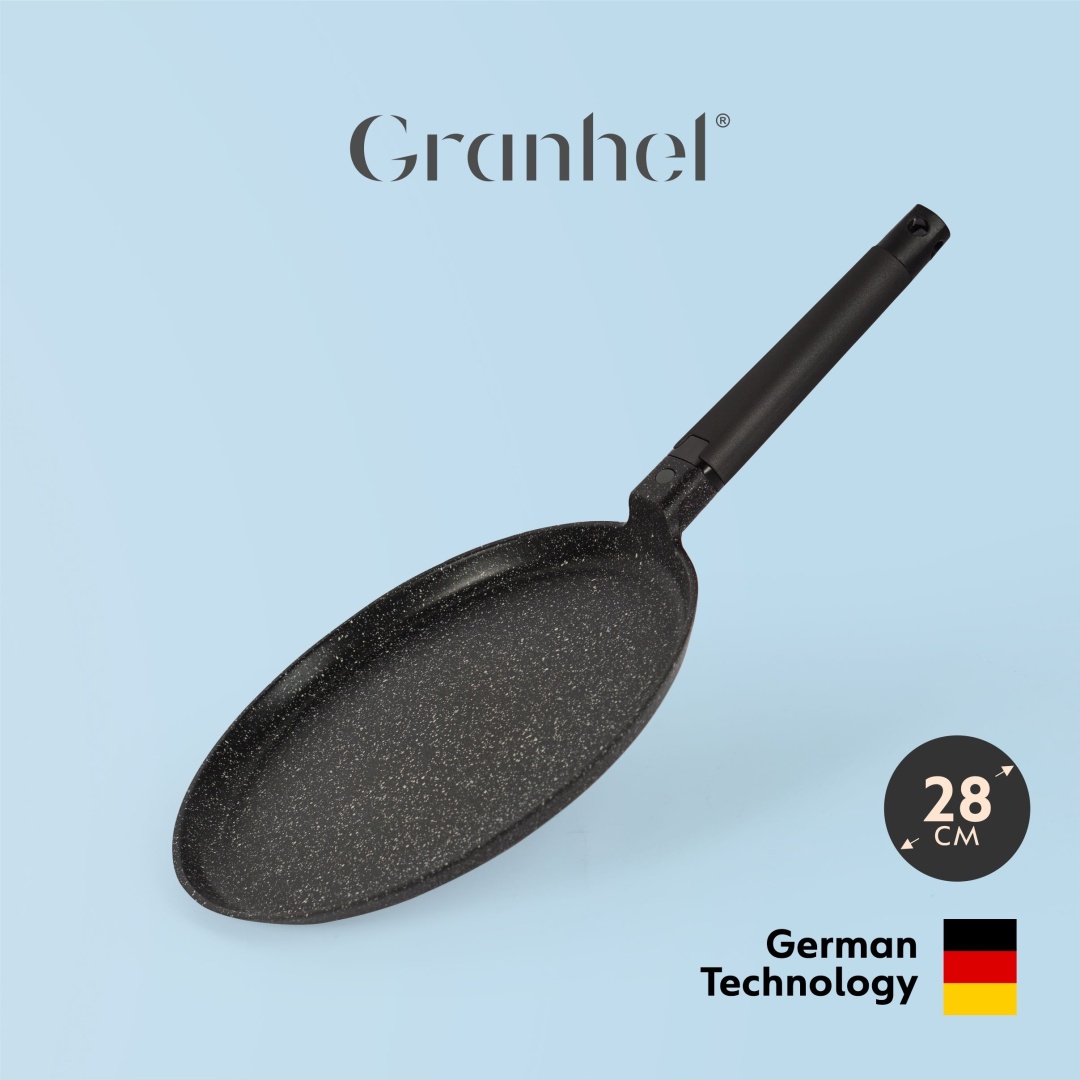 Блинная сковорода Granhel BPZ128 (GR) 28 см с антипригарным покрытием, алюминий