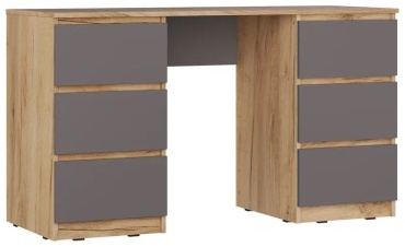 Стол письменный Ваша Мебель Сити, 130х50x75 см, серый, коричневый