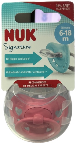 Пустышка NUK 10900, 1 шт, розовый