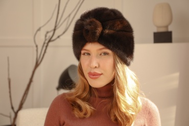 Шапка Sara Hats размер универсальный, коричневый
