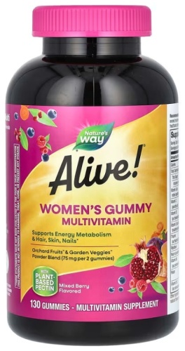 Nature's Way Natures Way Alive! Womens Gummi ягодный вкус 1 пастилки 130 шт