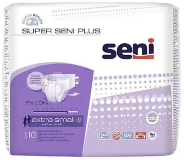 Seni Super Plus подгузники для взрослых XS 10 шт