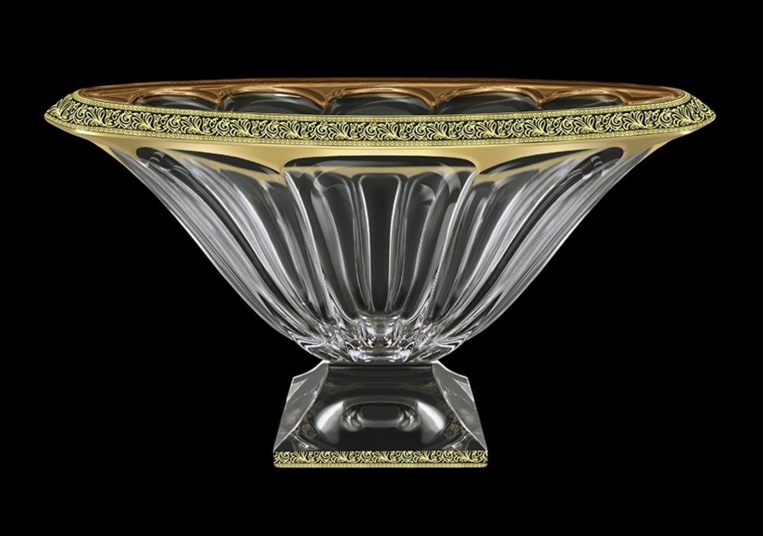 Фруктовница 1 шт, хрусталь, 37.5х37.5 см