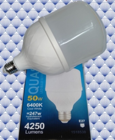 LED 50W E27, светодиодная, холодный белый